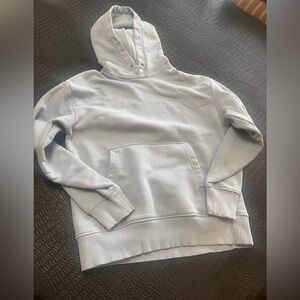Zara Baby Blue Hoodie Sweat Shirt Size Small with a front pocket